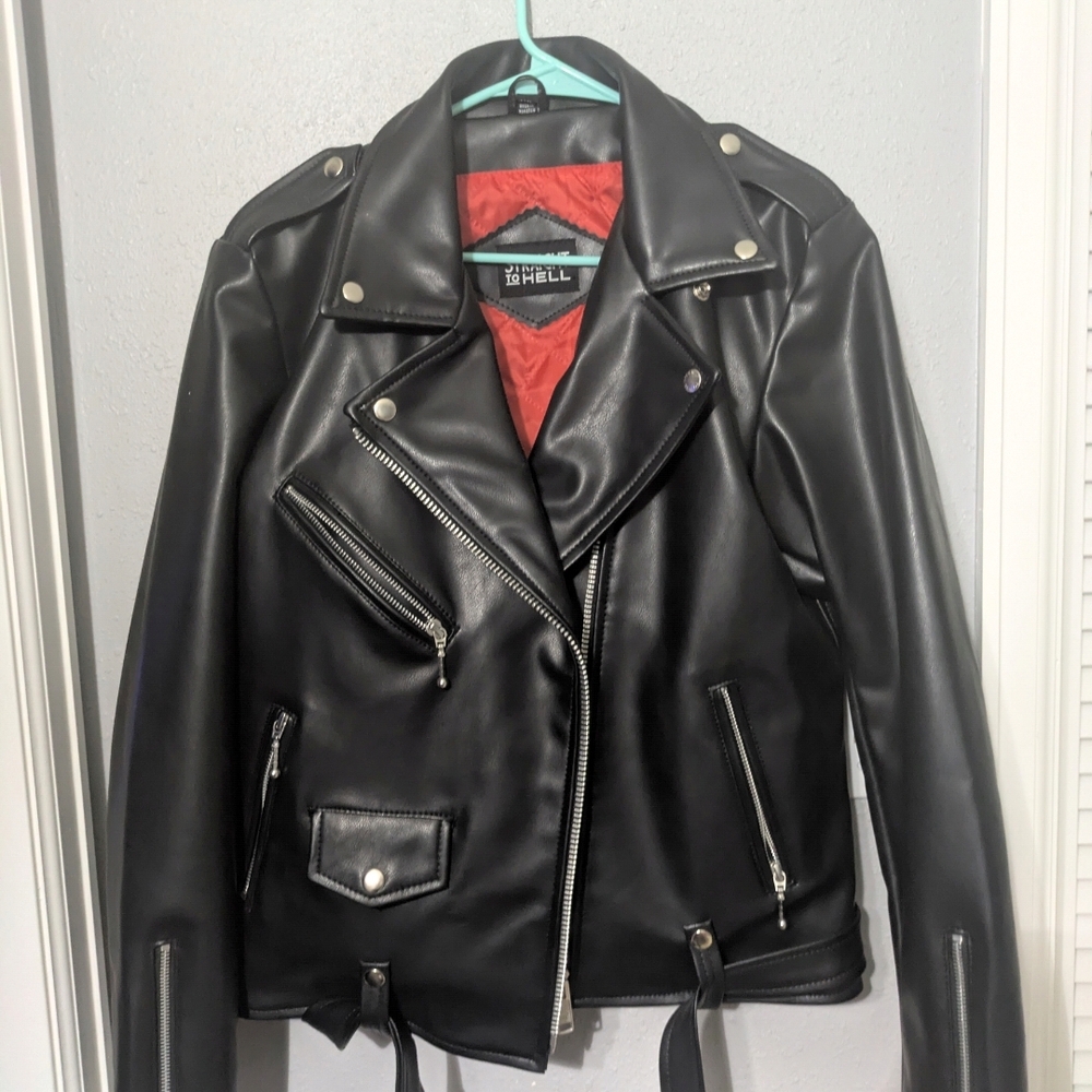 Black Leather Jacket VEGAN
